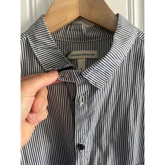 Caulfield Preparatory striped long 3/4 sleeve chore coat size 3 - Picture 3 of 8